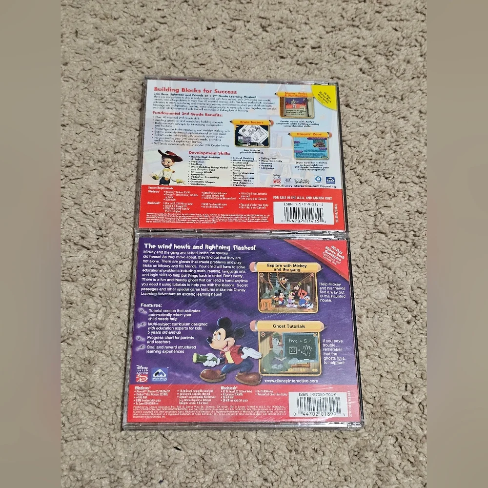 Disney Learning Adventure Search for the Secret Keys & 2nd Grade Learn PC CD-ROM